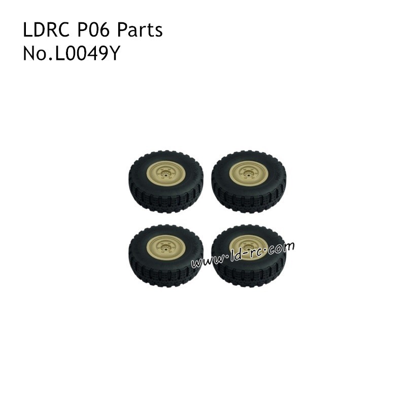 LDRC P06 RC Climbing Crawler Parts Yellow Tires L0049Y