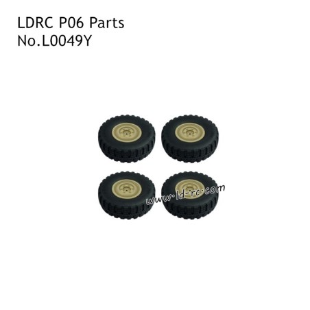 LDRC P06 RC Climbing Crawler Parts Yellow Tires L0049Y