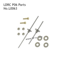 Front and Rear Axle Complete Set of Gears L0063 Parts for LDRC P06 Rock RC Crawler