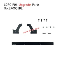 LDRC P06 1/12 RC Car Upgrade Parts Metal Rear Bumpers Black LP0005BL