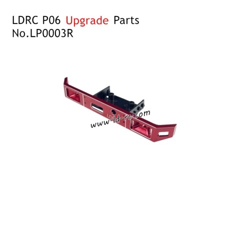 LDRC P06 1/12 RC Car Upgrade Parts Metal Front Bumper Red LP0003R