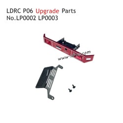 LDRC P06 1/12 RC Car Upgrade Parts Metal Guard and Red Metal Front Bumper LP0002 LP0003R