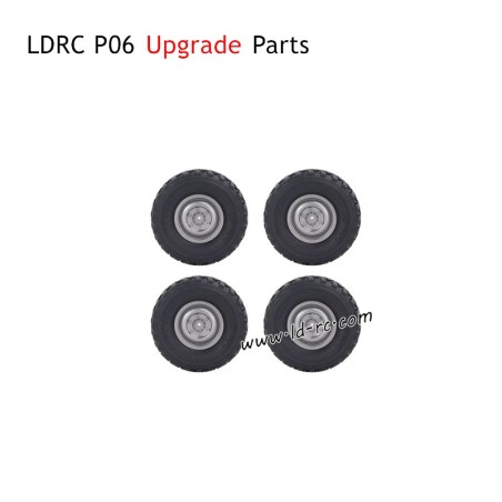LDRC P06 Upgrade Parts Off-road Soft Tires Black