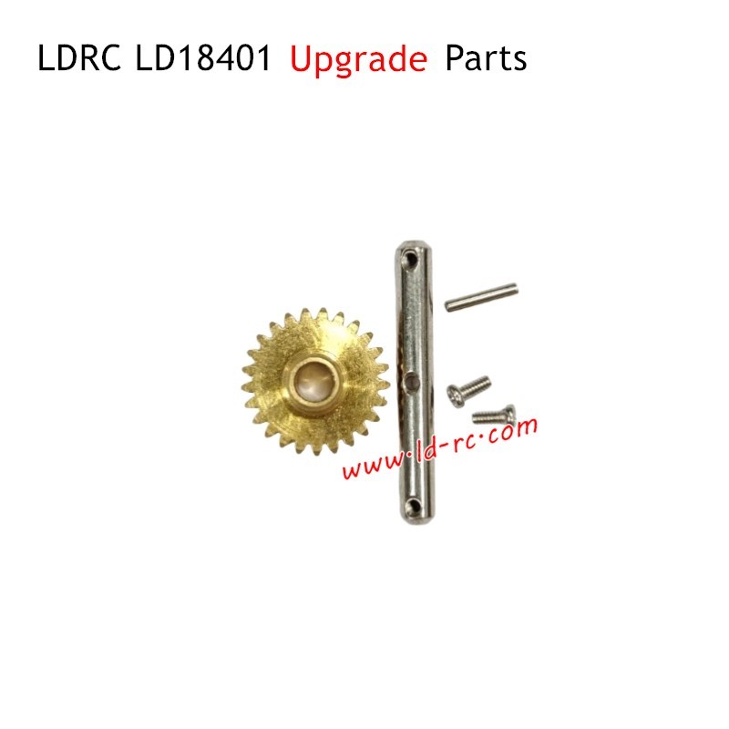 LDRC LD18401 RC Car Upgrade Parts Main Shaft and Copper Large Gear of Gearbox