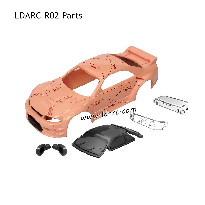 LDARC R02 RC Car Parts Car Shell Pink