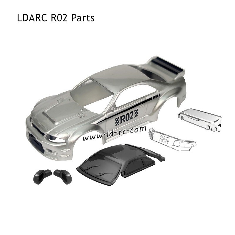 LDARC R02 RC Car Parts Car Shell Silver