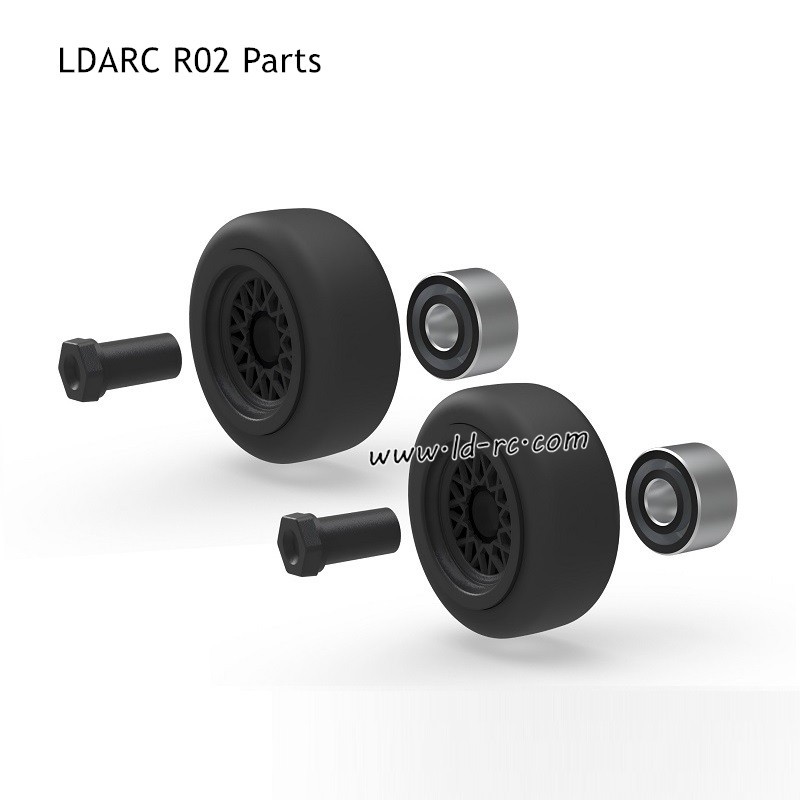 LDARC R02 RC Car Parts Front Wheel Assembly