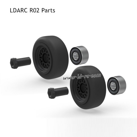 LDARC R02 RC Car Parts Front Wheel Assembly