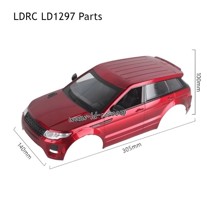 LDRC LD1297 2.4G RC Car Parts Car Shell Red 1297-005