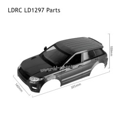 LDRC LD1297 2.4G RC Car Parts Car Shell Black 1297-006