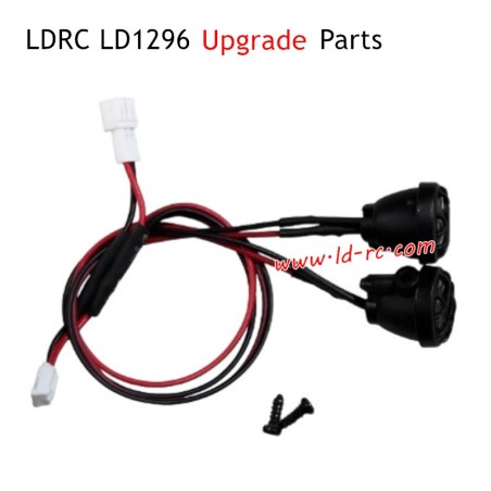LDRC LD1296 RC Car Upgrade Parts Front Bumper Spotlights