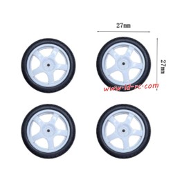 LDRC LD2801 RC Car Upgrade Parts Racing Wheels with Silver Hubs