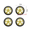 LDRC LD2801 RC Car Upgrade Parts Racing Wheels with Gold Hubs