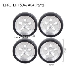 LDRC LD1804 A04 Parts A Style Racing Wheels Silver