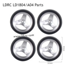 LDRC LD1804 A04 Parts B Style Racing Wheels Silver