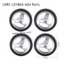 LDRC LD1804 A04 Parts B Style Racing Wheels Silver