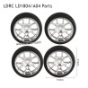 LDRC LD1804/A04 RC Car Parts A style Wheels Silver