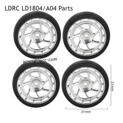 LDRC LD1804 A04 RC Car Parts C style Wheels Silver