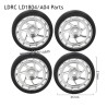 LDRC LD1804 A04 RC Car Parts C style Wheels Silver
