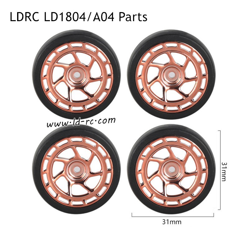 LDRC LD1804 A04 RC Car Parts C style Wheels Champange Gold