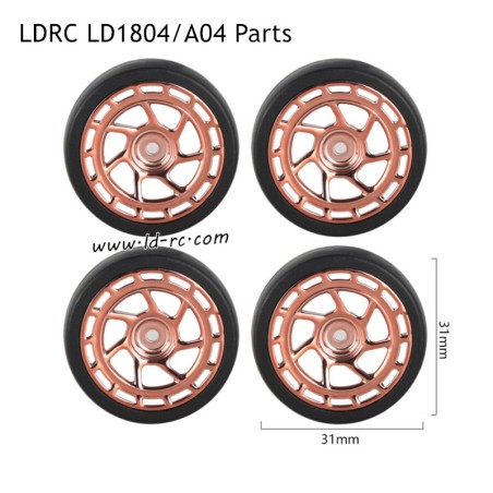 LDRC LD1804 A04 RC Car Parts C style Wheels Champange Gold