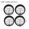 LDRC LD1804 A04 RC Car Parts D style Wheels Silver