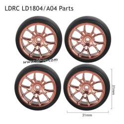 LDRC LD1804 A04 RC Car Parts D style Wheels Champange Gold