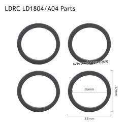 LDRC LD1804/A04 Parts Racing Wheel Tread