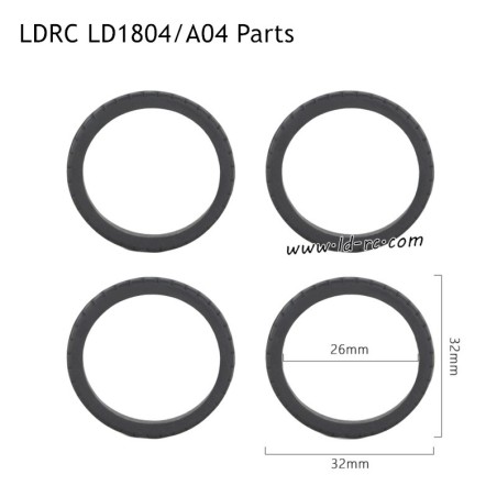 LDRC LD1804/A04 Parts Racing Wheel Tread