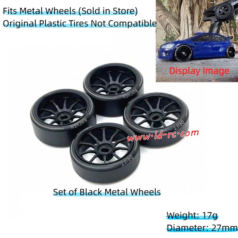 LDRC LD2801 RC Car Upgrade Parts Wheels Black