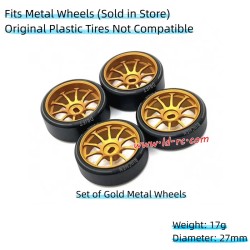 LDRC LD2801 RC Car Upgrade Parts Wheels Gold