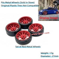 LDRC LD2801 RC Car Upgrade Parts Wheels Red