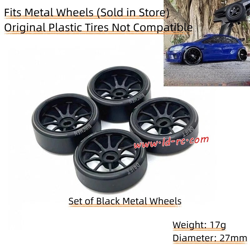 LDRC LD2802 Upgrade Parts Wheels Black