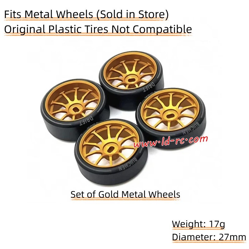 LDRC LD2802 Upgrade Parts Wheels Gold