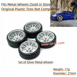 LDRC LD2802 Upgrade Parts Wheels Silver