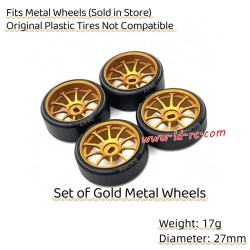 LDRC LD2803 Upgrade Parts Wheels Gold