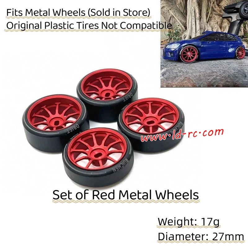 LDRC LD2803 Upgrade Parts Wheels Red