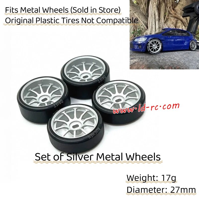 LDRC LD2803 Upgrade Parts Wheels Silver