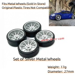 LDRC LD2804 Upgrade Parts Wheels Silver