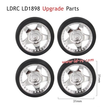 LDRC LD1898 Upgrade Parts Wheels Silver
