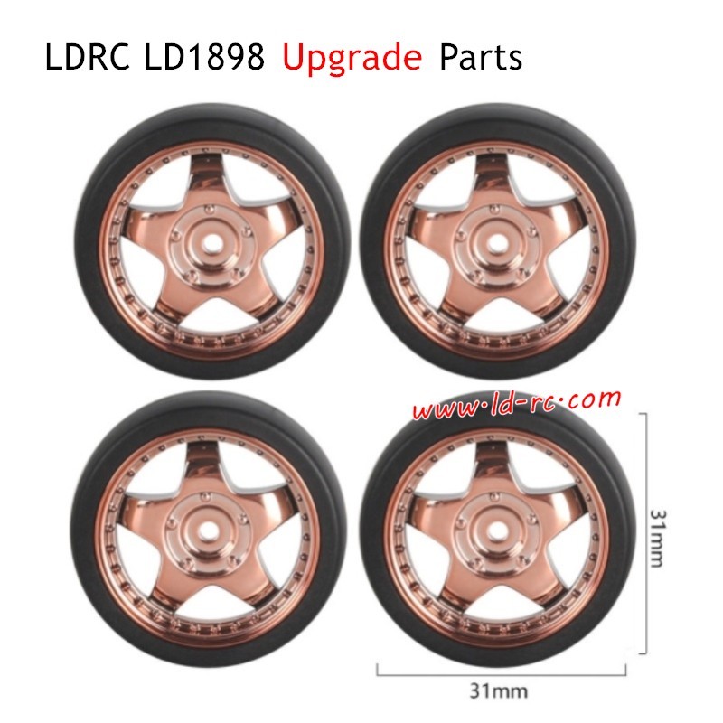 LDRC LD1898 Upgrade Parts Wheels Champagne Gold
