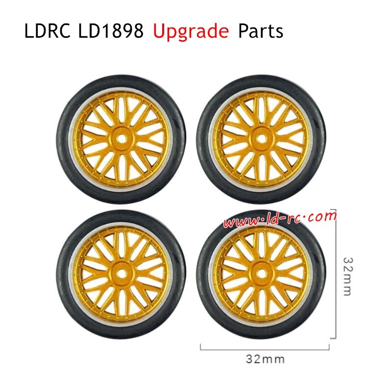 LDRC LD1898 Upgrade Parts Wheels Gold