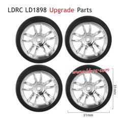 LDRC LD1898 Upgrade Parts Wheels A Style Silver