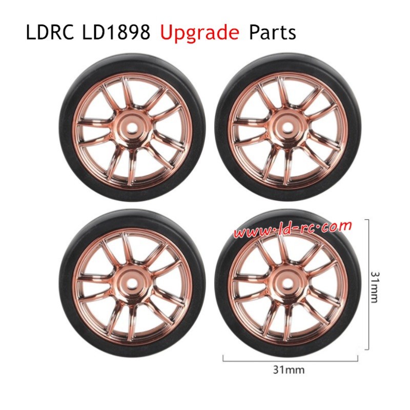 LDRC LD1898 Upgrade Parts Wheels A Style Champagne Gold
