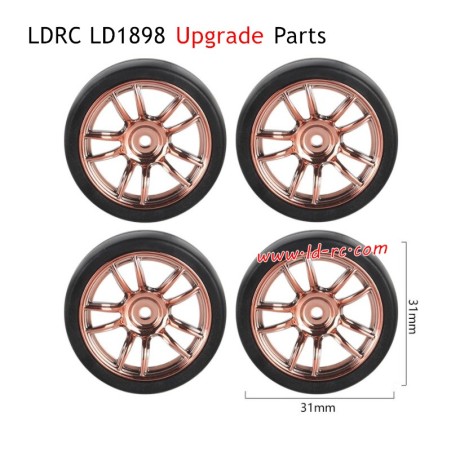 LDRC LD1898 Upgrade Parts Wheels A Style Champagne Gold