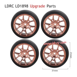 LDRC LD1898 Upgrade Parts Wheels D Style Champagne Gold