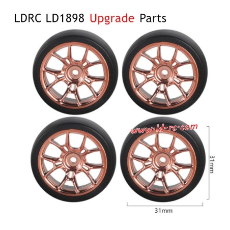 LDRC LD1898 Upgrade Parts Wheels D Style Champagne Gold