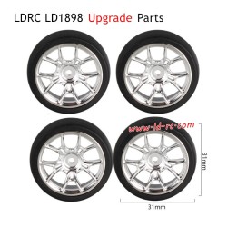 LDRC LD1898 Upgrade Parts Wheels D Style Silver