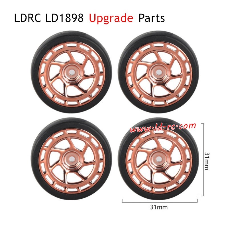 LDRC LD1898 Upgrade Parts Wheels C Style Champagne Gold