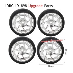 LDRC LD1898 Upgrade Parts Wheels C Style Silver